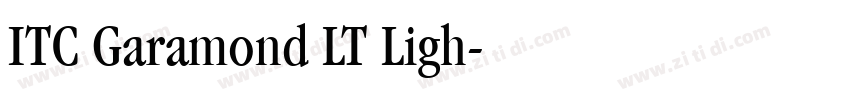 ITC Garamond LT Ligh字体转换